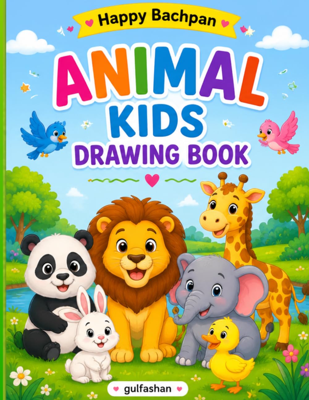 Animal Kids Drawing Book: Fun & Easy Cute Animal Coloring and Drawing Pages for Kids Ages 4–8 | Learn, Color & Enjoy