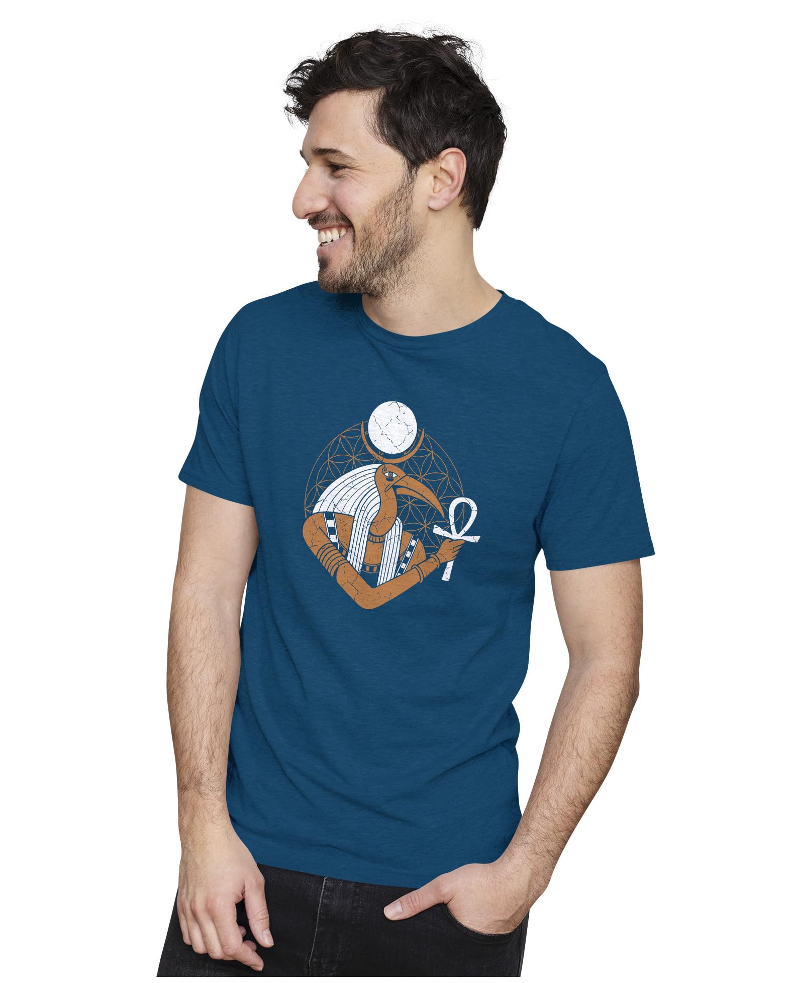 HeybrohMen's & Women's Regular Fit T-Shirt Thoth - Egyptian God 100% Cotton Unisex T-Shirt