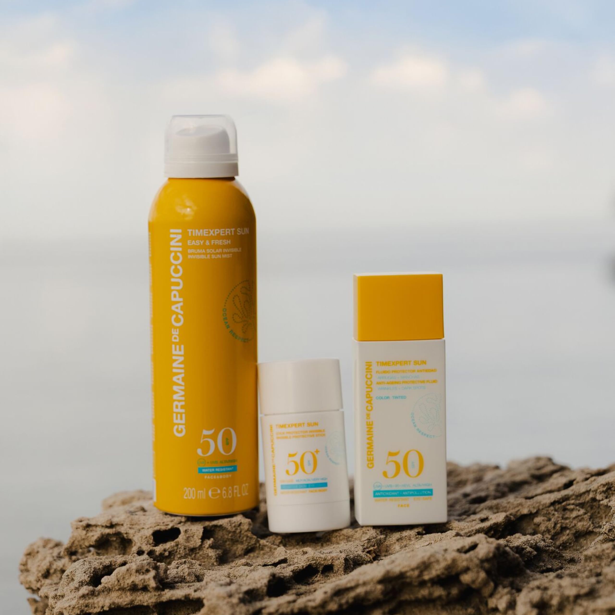 Germaine de Capuccini - Timexpert Sun Fluido Protector Antiedad SPF 50 - Crema solar con color - Protección, antiedad con un toque de pigmentación - Evita manchas y arrugas - 50 ml