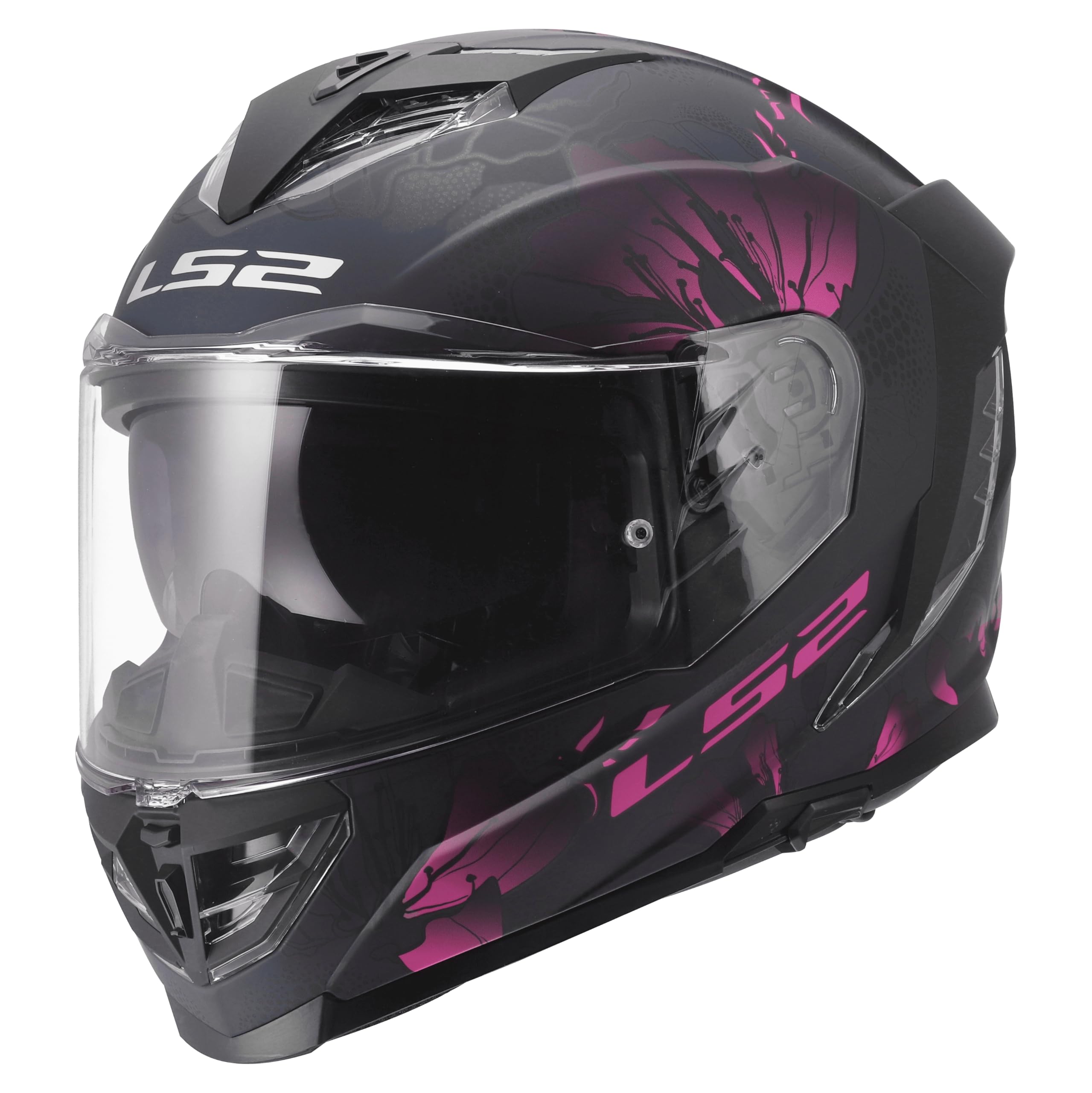 LS2, Casco Moto Integrale STORM III BURST Black Pink, XXS