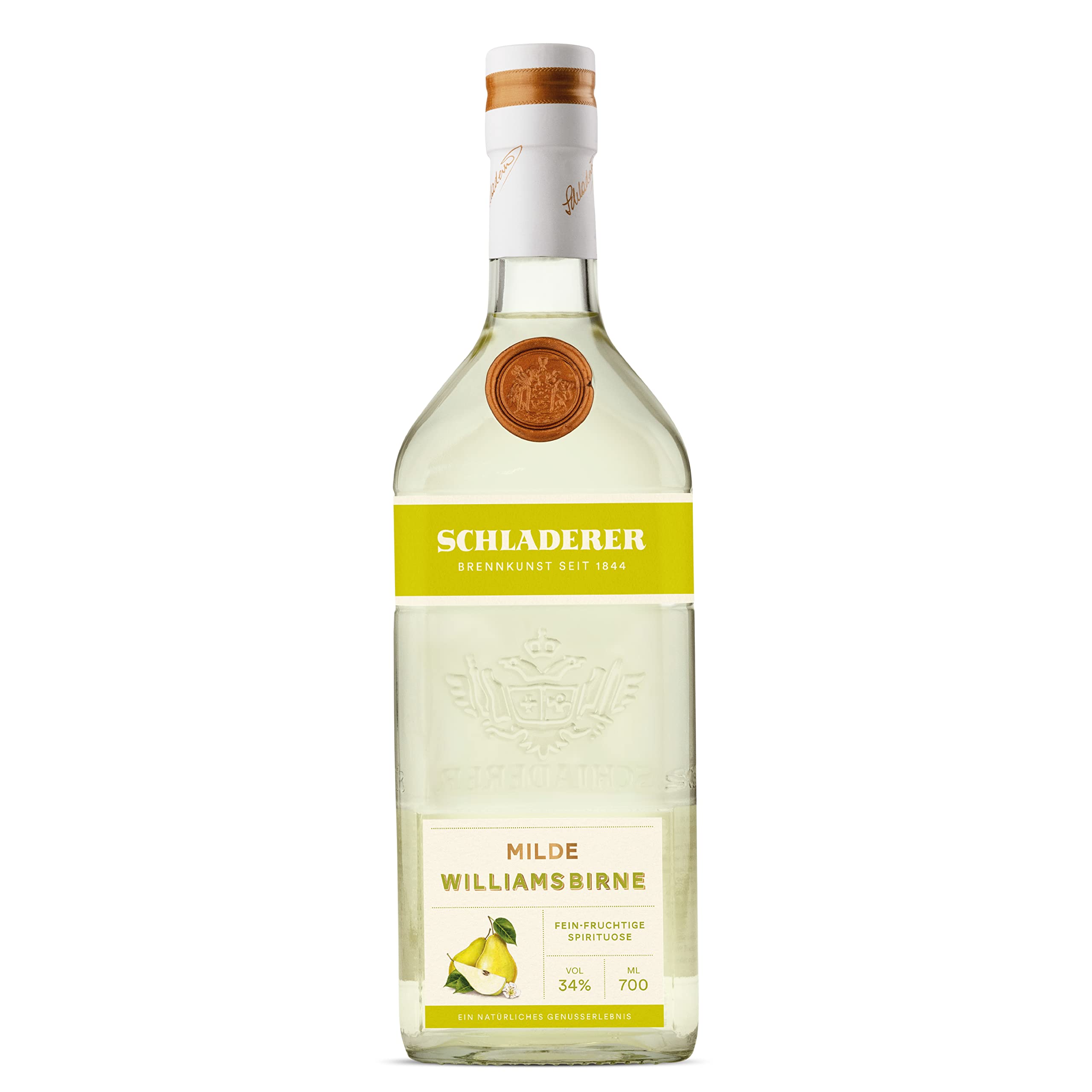 Schladerer Milde Williamsbirne - 91 Punkte 2025 Falstaff - feiner Digestif aus dem Schwarzwald, mild und fruchtig dank sonnengereifter Birnen aus der Breisgau Region (1 x 0.7l)