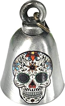 Kustom Cycle Parts Sugar Skull Motorcycle Evil Spirits Biker Guard Bell. Our Custom Bells are Universal fit. Works on Any Make and Model Motorcycle. USA Designed Silver Bell