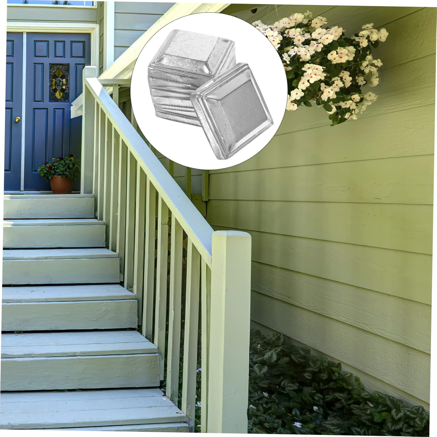 Príklad inštalácie krytky na plotový stĺpik