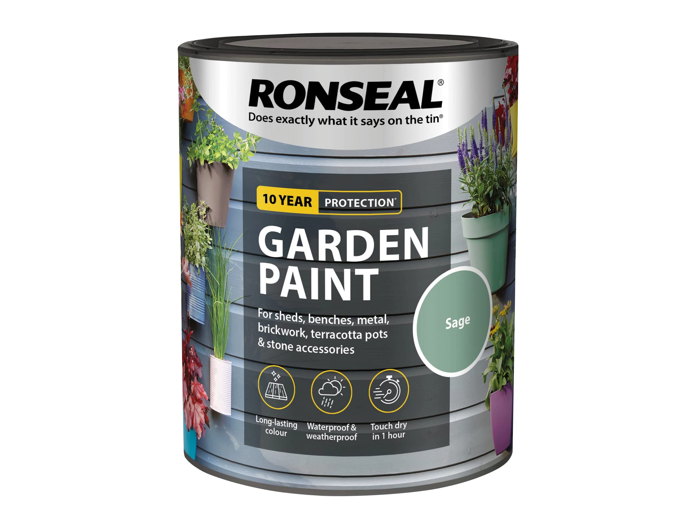 Ronseal RSLGPSA750 GPSA750 Garden Paint Sage 750ml, 750 ml