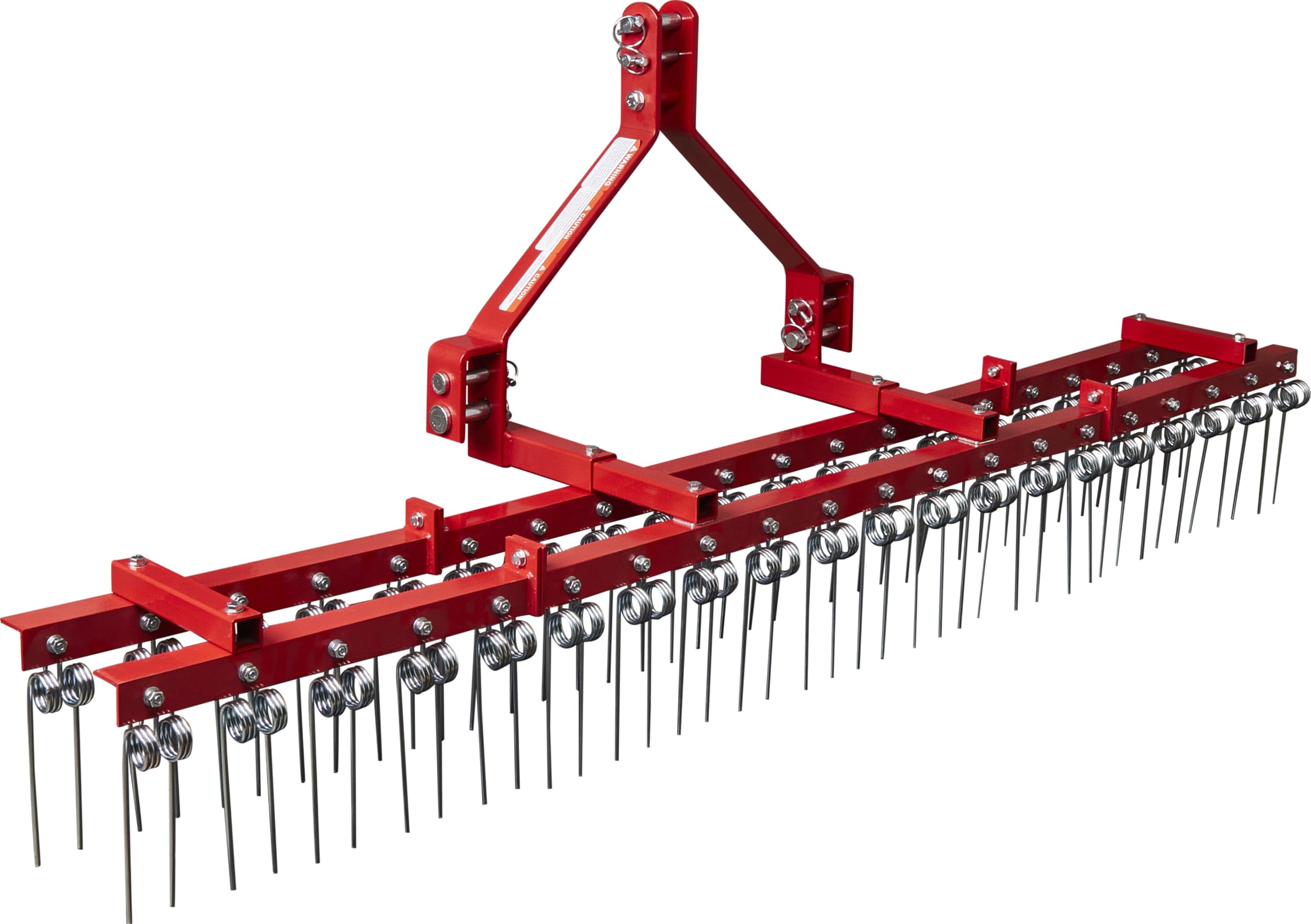 Rechen für Traktor Rasenstriegel Entmooser Hofegge 232cm Breite mit Federzinken 40 Doppelzinken mit 3-Punkt Aufnahme