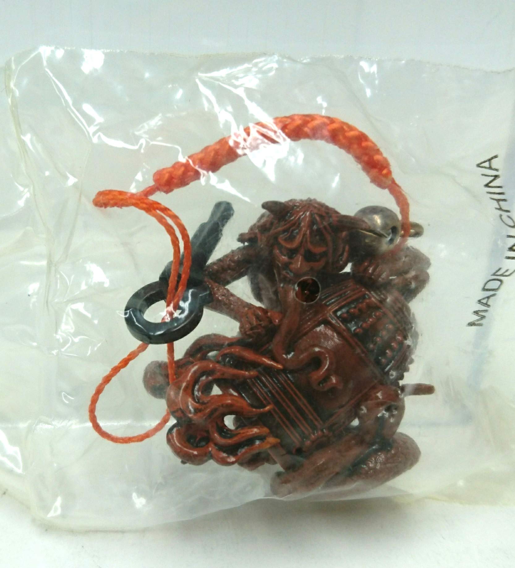 Takeya workshop humbly made specter Netsuke 2 [ three-dimensional view pandemonium ] wood carving style coloring Dojoji bell single item