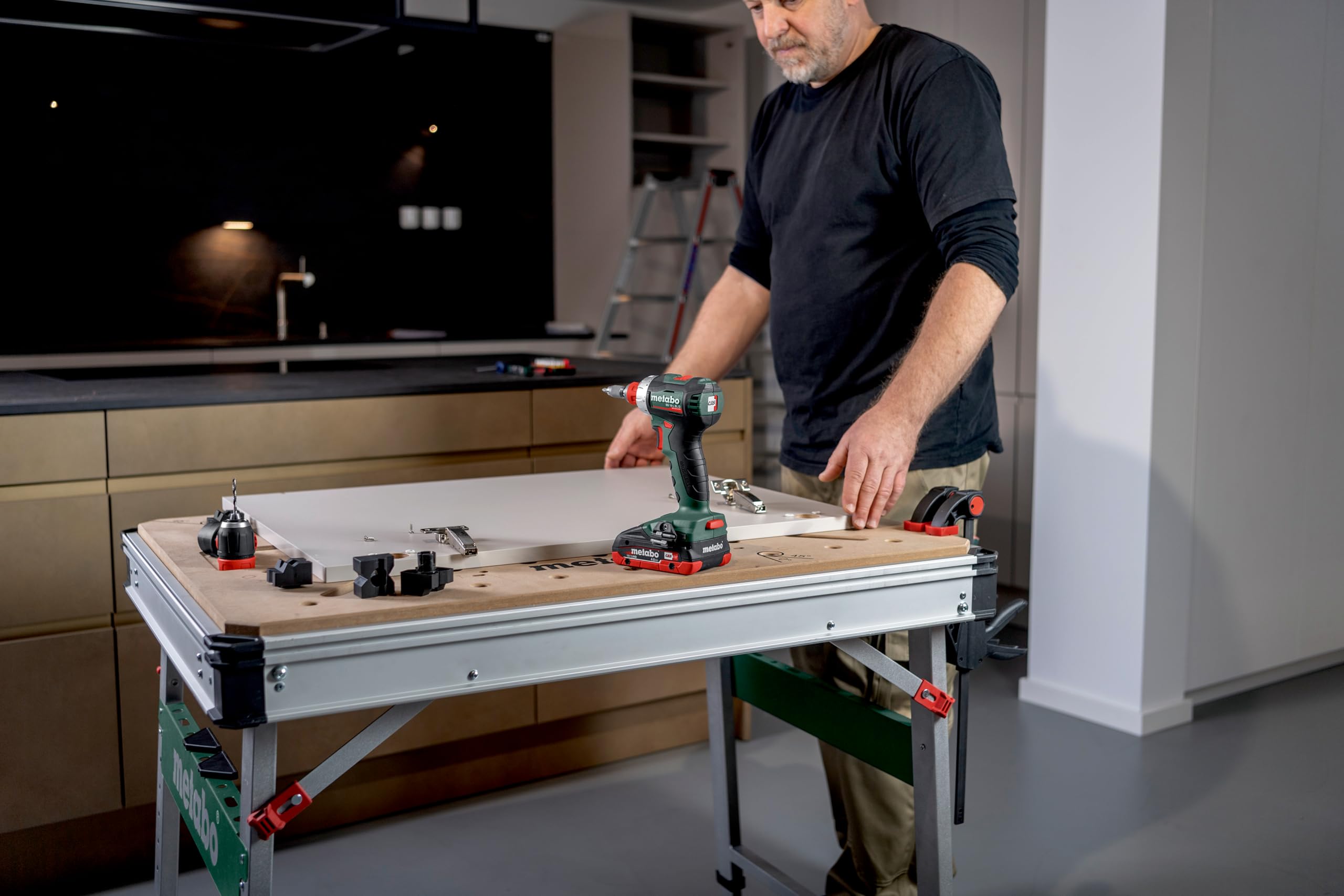 metabo Multifunktionstisch MWB 100, Klappbare Werkbank & Montagetisch