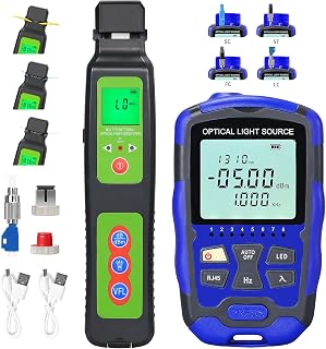 2-Piece Rechargeable Fiber Optic Light Source Single Mode Dual Wavelength 1310 1550nm Stable Light Source,Single Mode/Multi Mode Fiber Optic identifier
