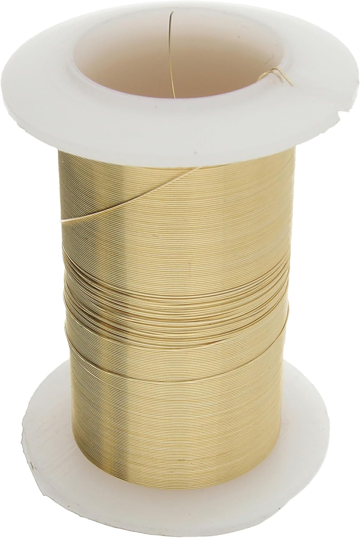 The Beadsmith Wire Elements Craft Wire – Tarnish Resistant, Soft Temper, Round, Gold Color – 0.31mm, 30 Gauge, 50 Yard Spool – Jewelry Making, Wire Wrapping, Floral, & Other DIY Crafts