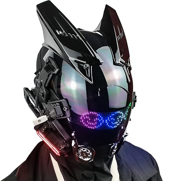 Marikito Punk Mask, Sci Fi Futuristic Helmet - Techwear Mask for Adult Party