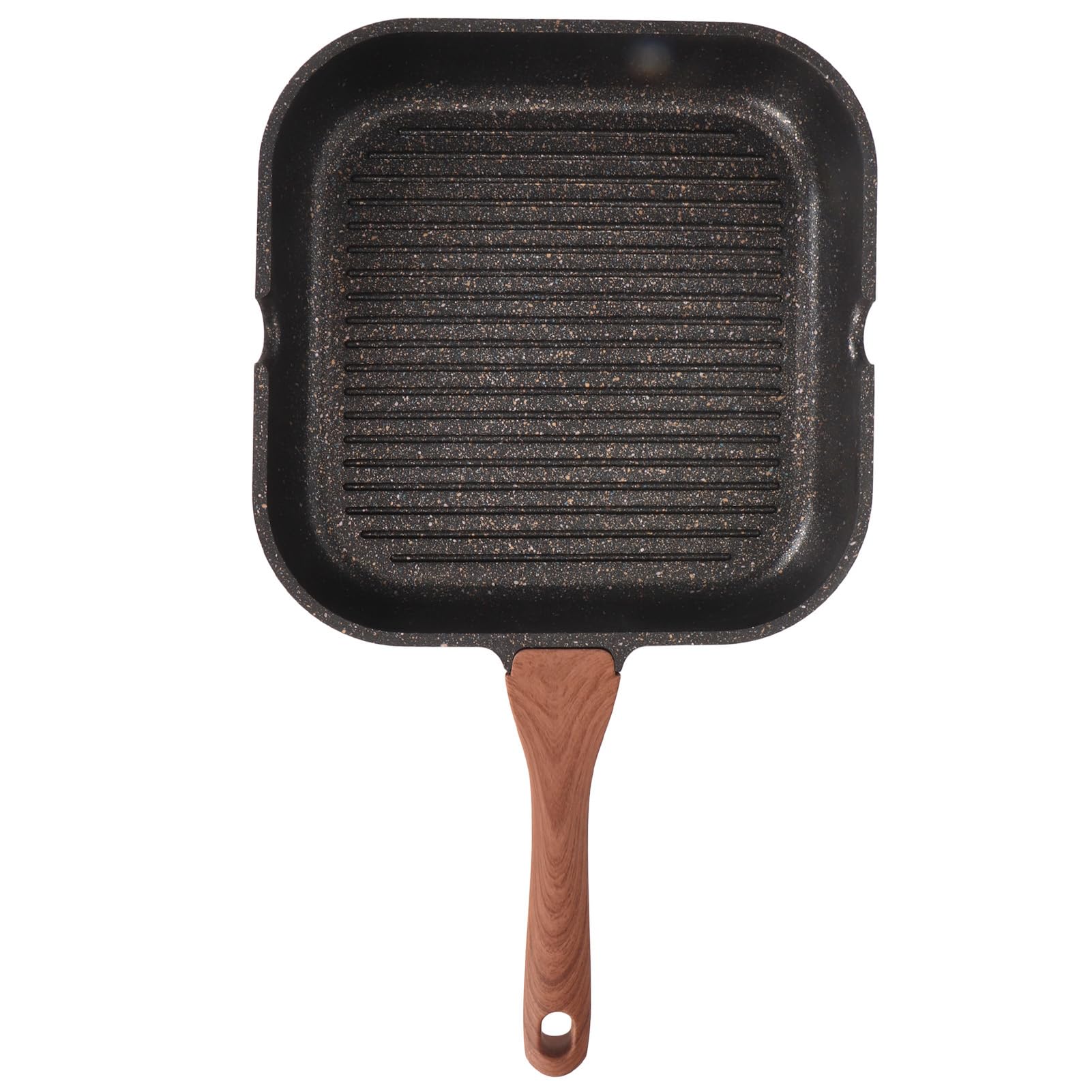 Poêle Carrée Antiadhésive En Acier Inox 316 - Fond Plat, Légère, Pour Cuisine Et Camping
