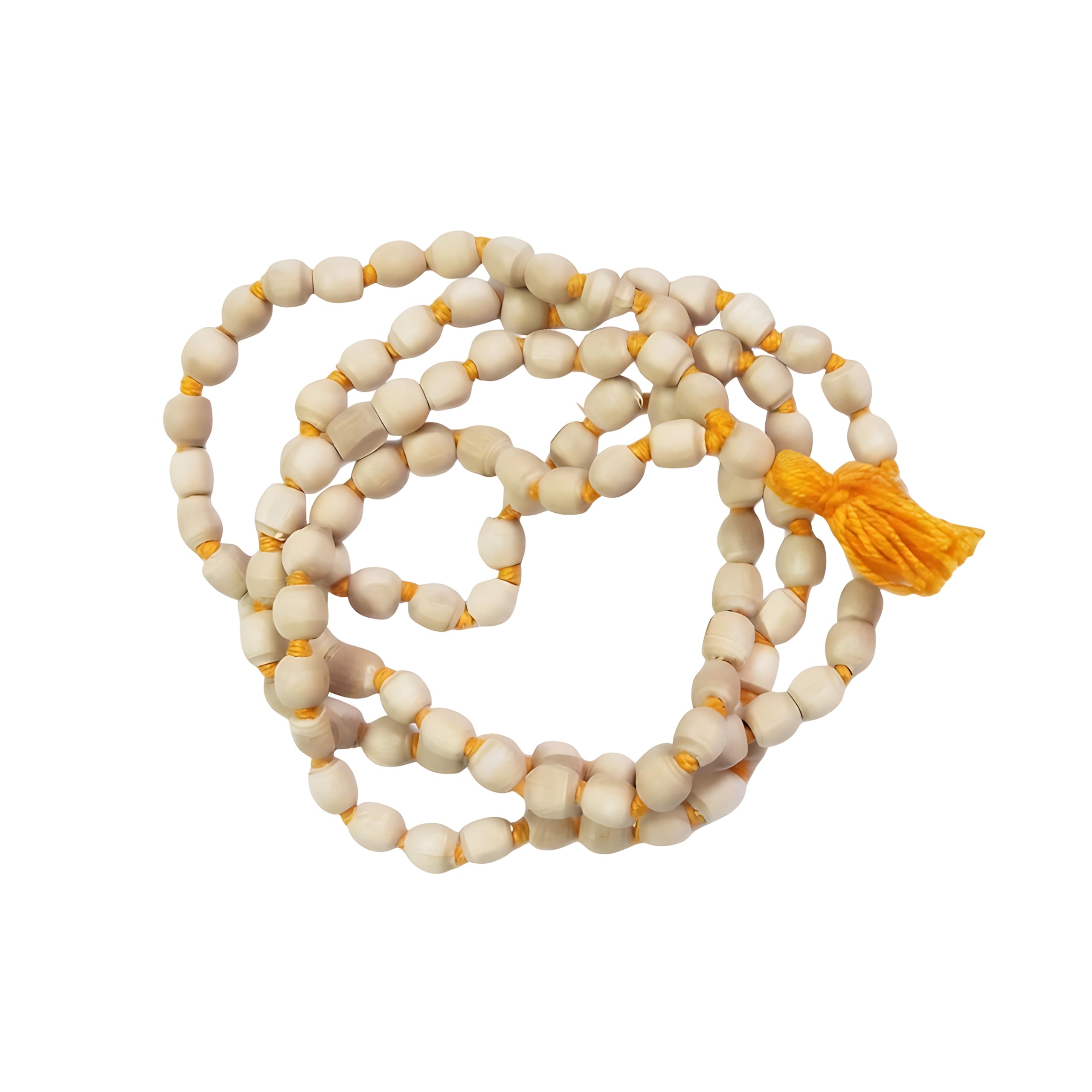 Natural Tulsi Mala / Holy Basil Rosary String for Wearing | Jaap/Chanting and Pooja | Original 108+1 Beads with Tassel | For Meditation and Prayer Men & Women