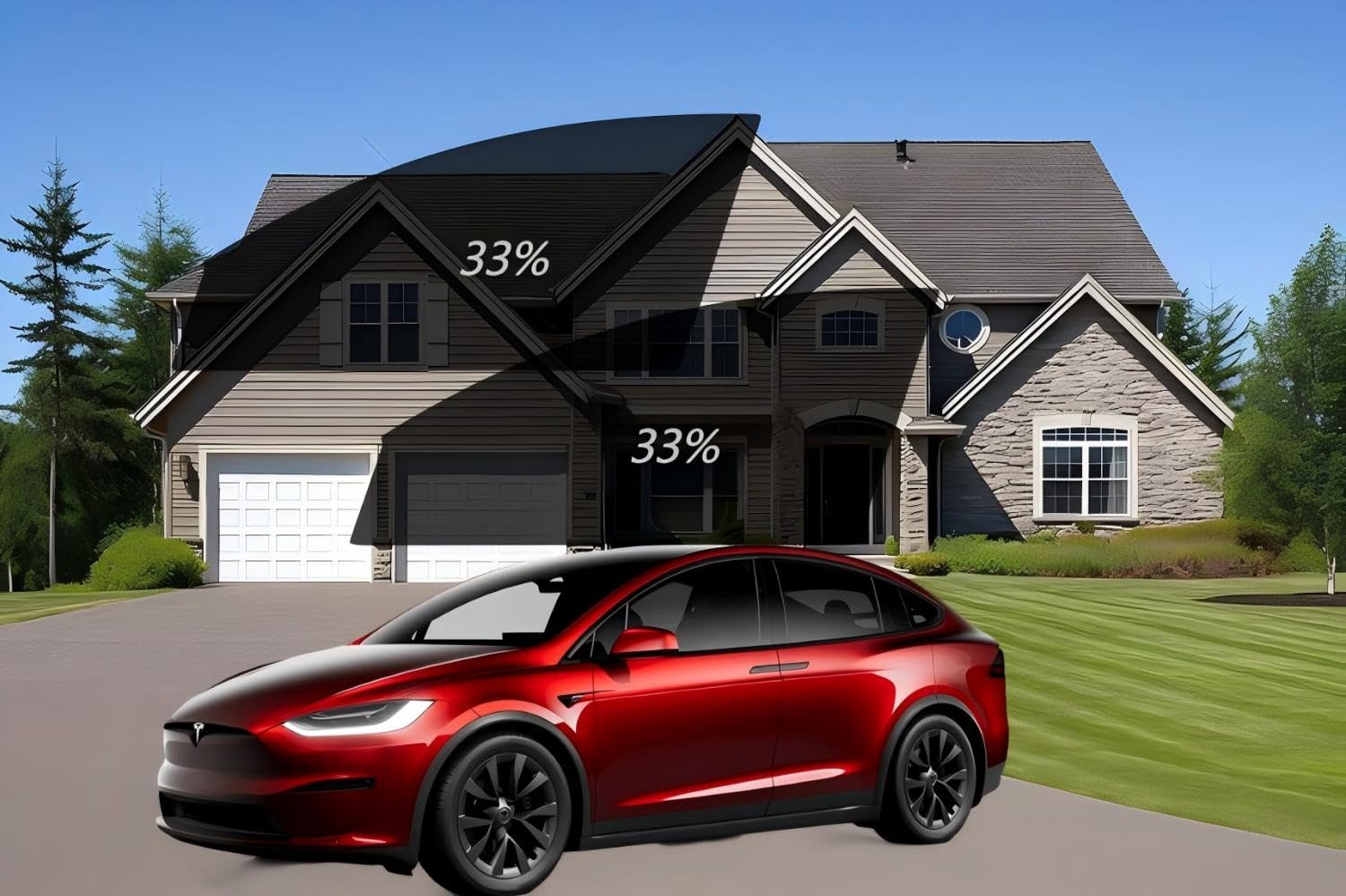Photo 1 of Detachable car Side Window tinting, UV Protection, Sun Protection, Privacy, Snow Blindness, Light Transmission 33% (2019-2025 Tesla Model Y Front Window only)