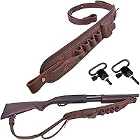 Vista 11 de Portamuniciones de cuero correa de rifle bandolera de caza para 30/30 .357 .45 .45-70 .22 12GA 20GA