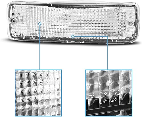 Miniatura 3 de AmeriLite Juego de luces de estacionamiento de repuesto transparentes para Toyota Pickup 90-91 4Runner 1988-1995, lado del pasajero y del conductor