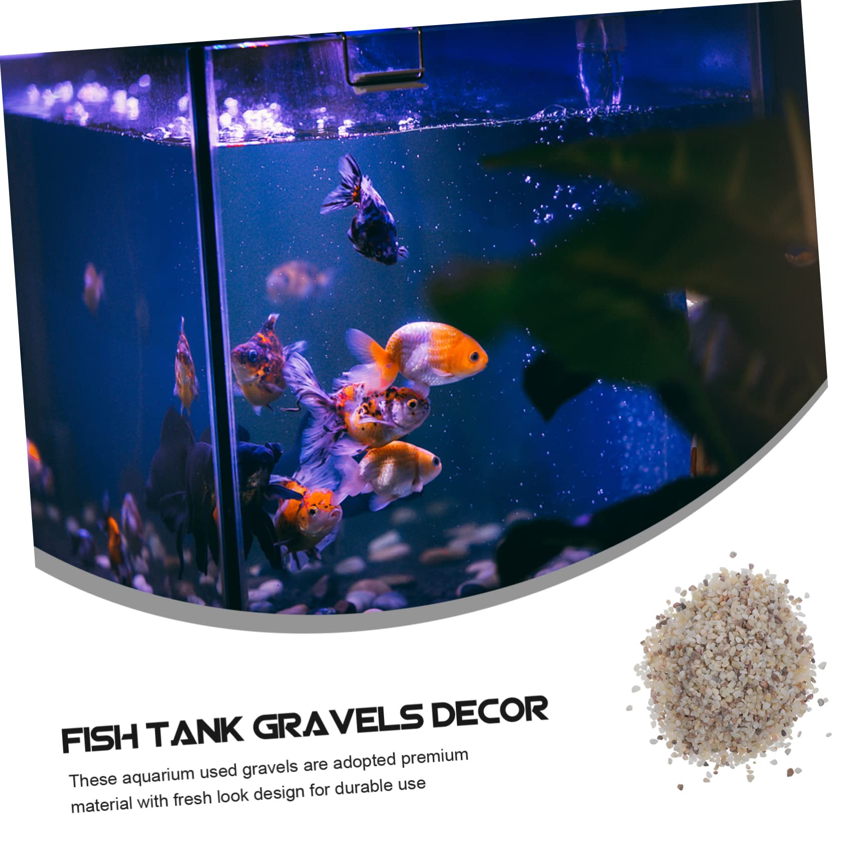 Cabilock 1 Juego Grava De Acuario Mini Grava para Paisajismo Coral Triturado para Acuario De Agua Dulce Piedra Decorativa Jardín Pecera Guisante Arena Perlada Plantas Acuáticas