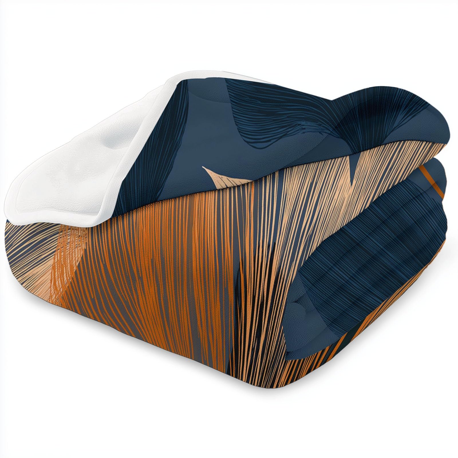 Genérico Manta con Estampado Moderno Exquisito Hoja Grande, Manta Gris Oscuro de Franela para Sofá Cama Extra Cálido Sobrecama 220 x 240 cm — Caliente Transpirable para Otoño e Invierno