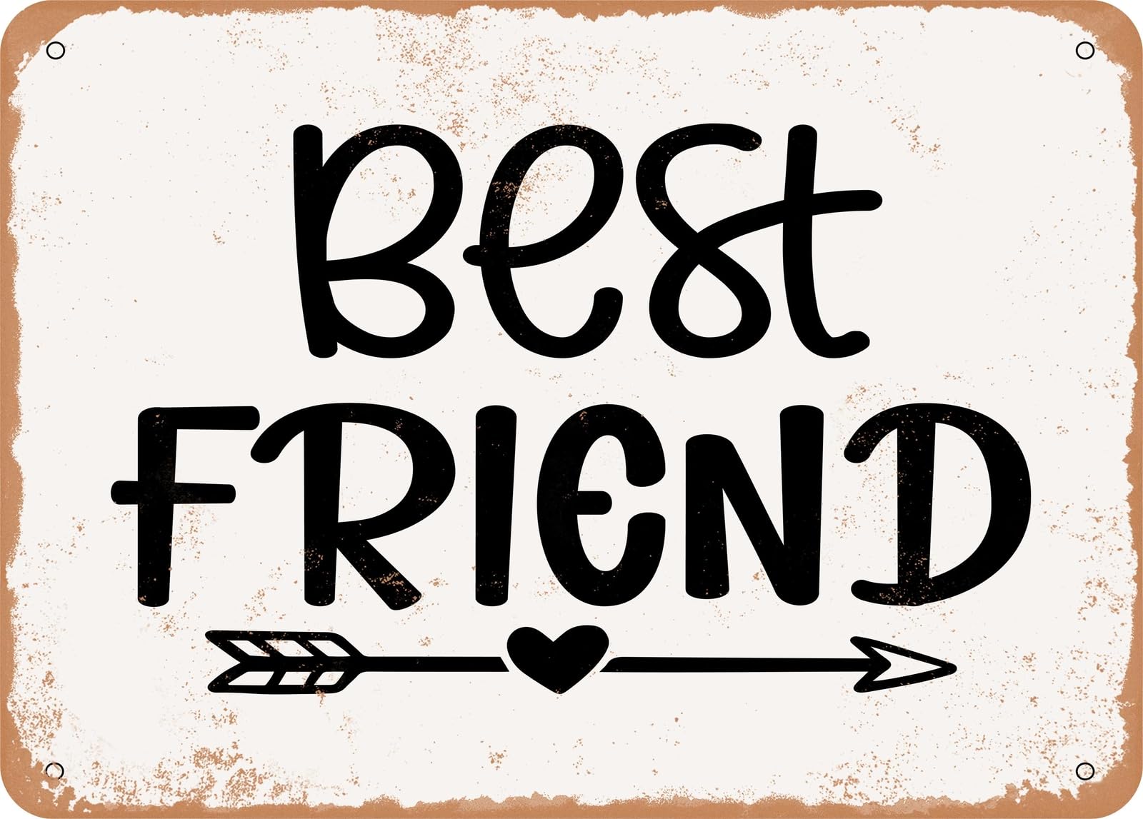 Miaomansenstore Metal Sign - Best Friend - Vintage Look Sign Home Decor