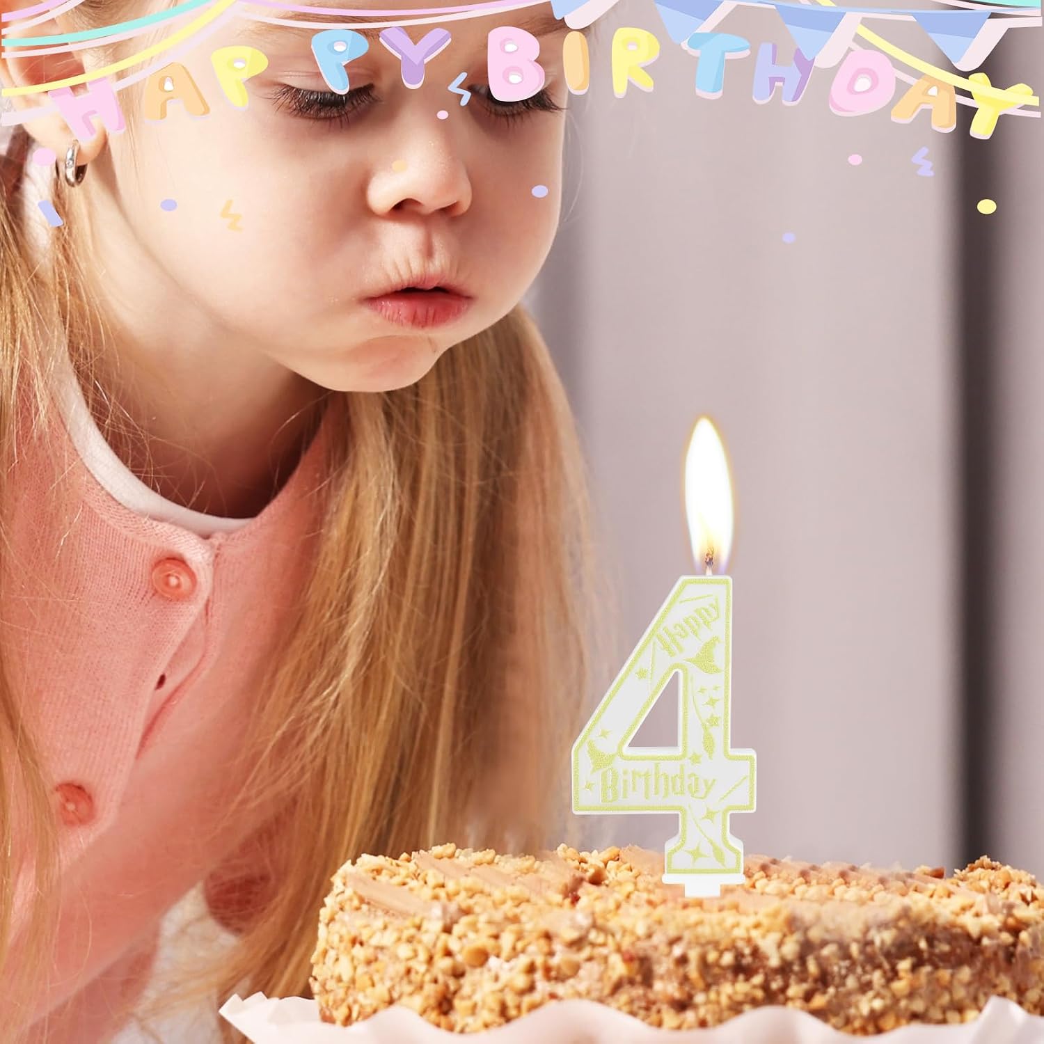Magical Wizard Party Birthday Candles Number 6 Candle Cake Topper Wizard School Themed Happy 6th Birthday Cake Decorations for Boys Girls Kids Party Favors Supplies Decorations Gifts image 4
