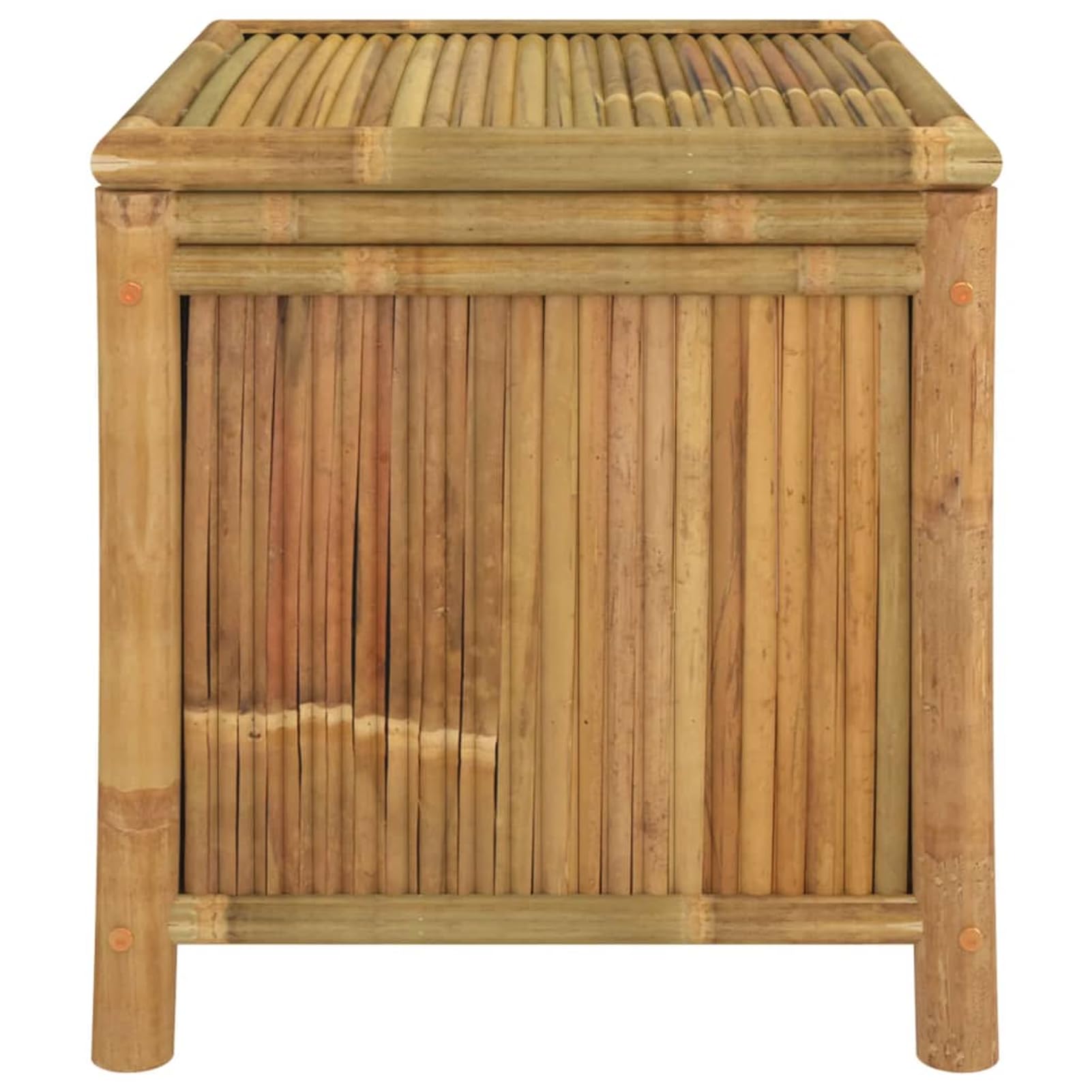 Homgoday Pudełko do przechowywania ogrodu, 60 x 52 x 55 cm, bambus, odporna na warunki atmosferyczne, skrzynia do przechowywania narzędzi ogrodowych, do domu, na taras, meble ogrodowe, meble ogrodowe