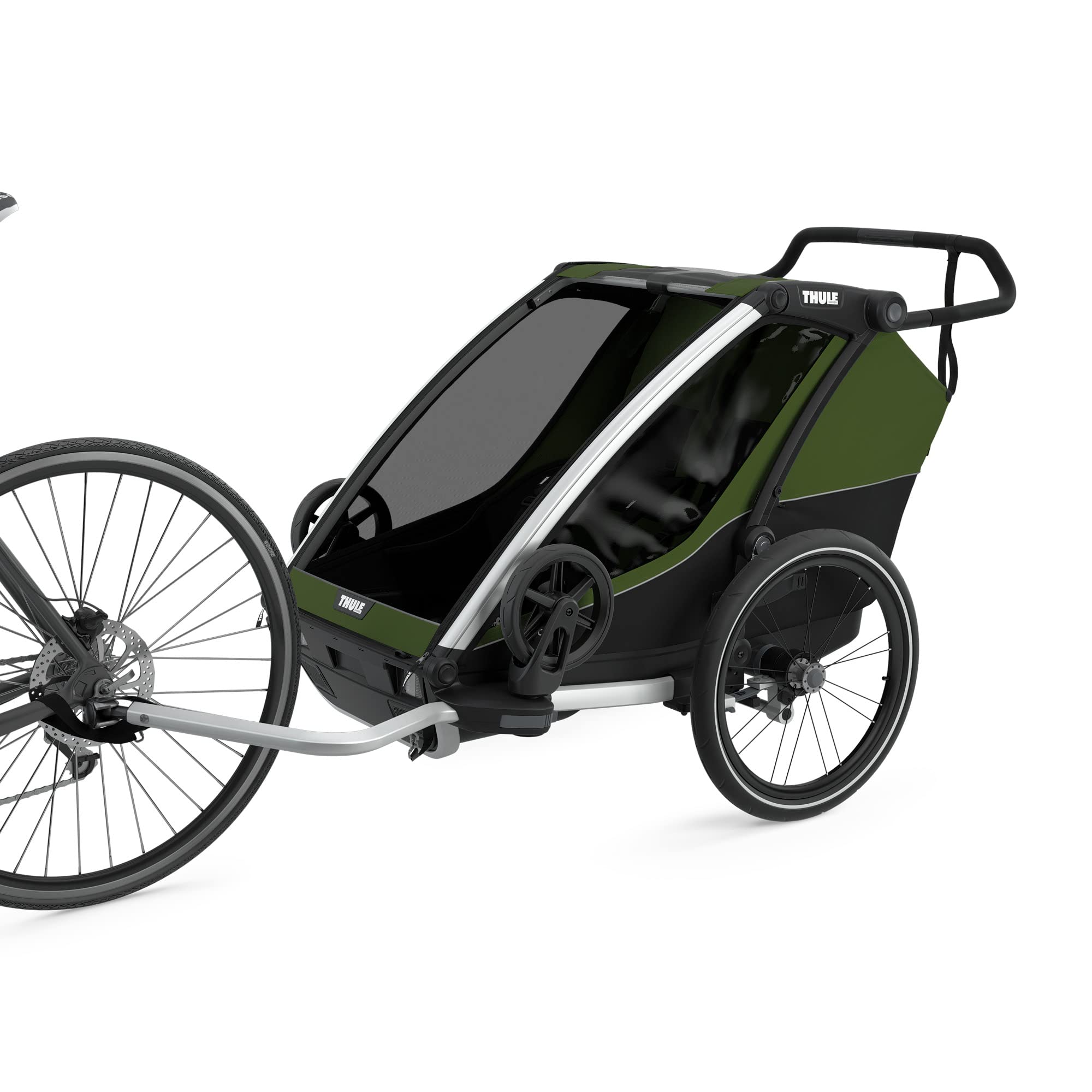 Thule Chariot Cab Rimorchio Per Bici Multisportivo Aluminum/cypress green, One-Size