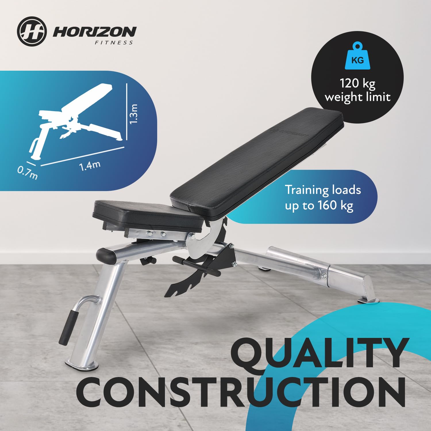 Horizon Fitness, Supporto bilanciere Adonis, Lega di acciaio, Argento (Silber)