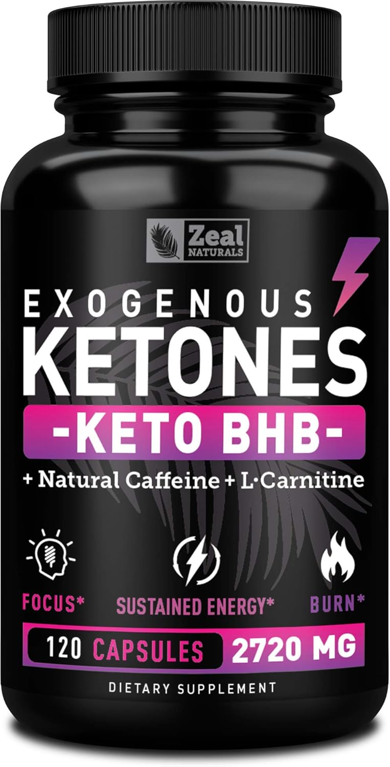 BHB Exogenous Ketones For Keto Dieters 750mg, 60 Capsules - Low Carb Diet Shop