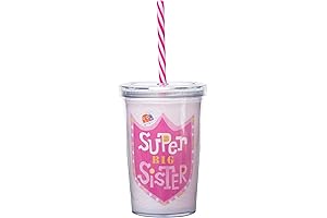 C.R. Gibson Super Big Sister Pink Tumbler: A Kid-Friendly Sipping Solution for Your Little Princess