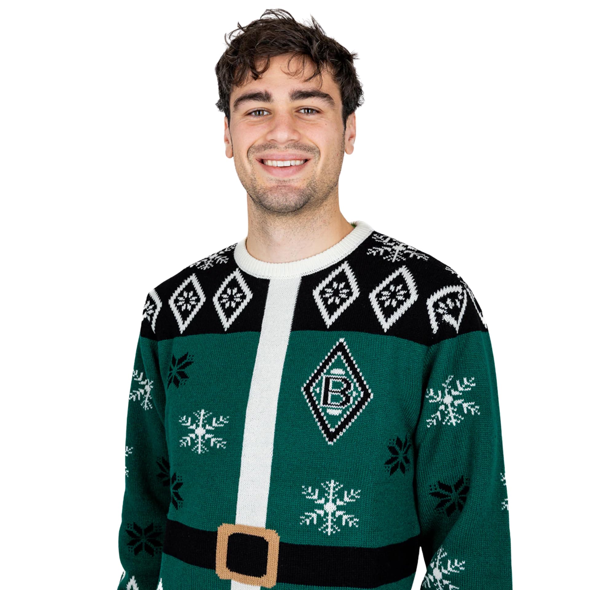 Borussia Mönchengladbach Ugly Sweater „X-Mas 2025“ | Offizieller Fanartikel Fohlenshop | Weihnachts-Pullover im Borussia Design
