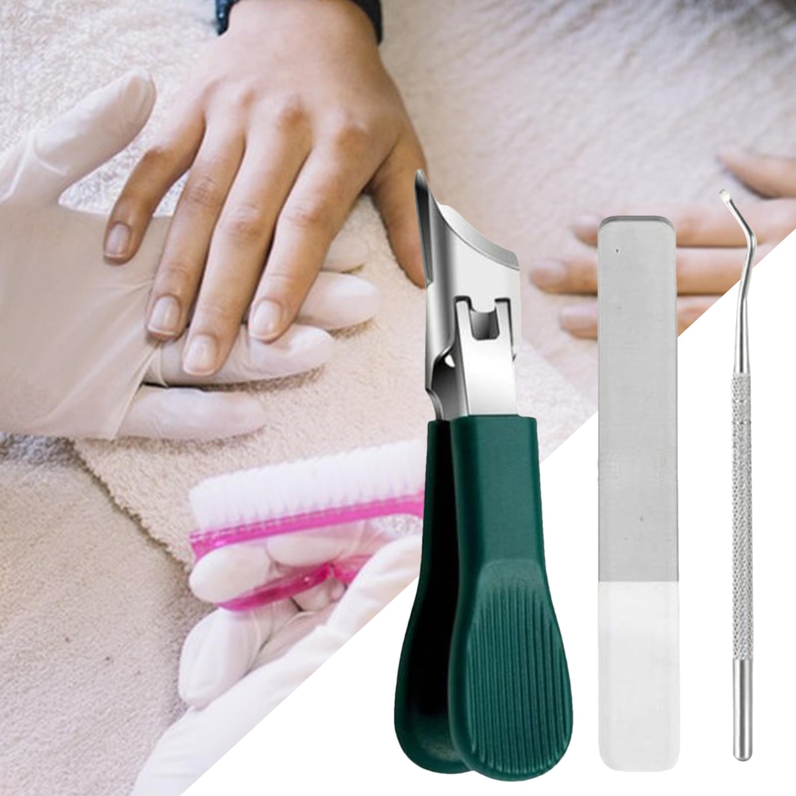 Cortauñas para Uñas Encarnadas Juego de Cortauñas Inclinados con Abertura | Herramienta Antisalpicaduras Para Cortar Uñas Para Adultos y Mujeres