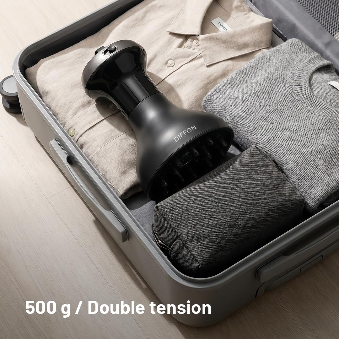 DIFFON - Diffuseur Seche Cheveux - Séchoir Cheveux Bouclés et Ondulés - Technologie Céramique Anti Frisottis - Double Tension Voyage - Accessoire Coiffure Séchage Doux, Définition Naturelle Boucles