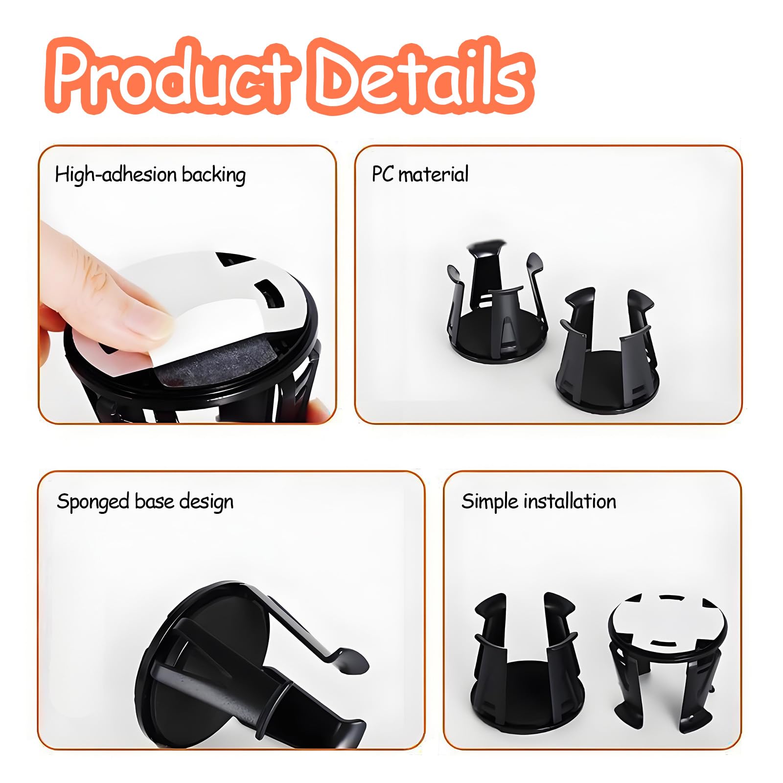 2 Soportes universales para Bebidas para Coche, Compatibles con Tazas de Café y Botellas, para Interior de Vehículos, Coches, Barcos y Autocaravanas