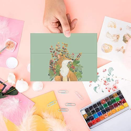 Vista 70 de Paquete de 100 sobres blancos de 5 x 7 pulgadas, sobres A7 para invitación de tarjetas, boda, fiesta de cumpleaños, baby shower