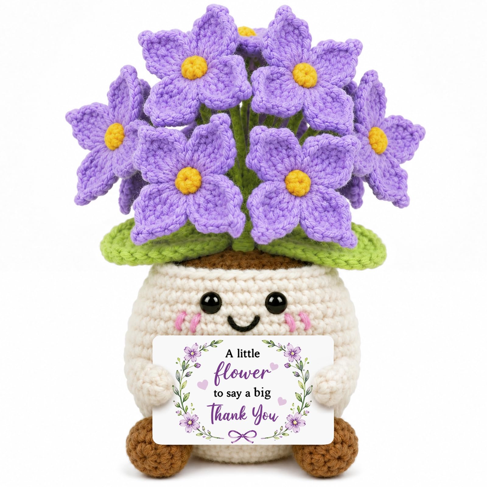 Thank You Teachers Gift, Appreciation Gifts for Women - Crochet Flower Doll — image 1