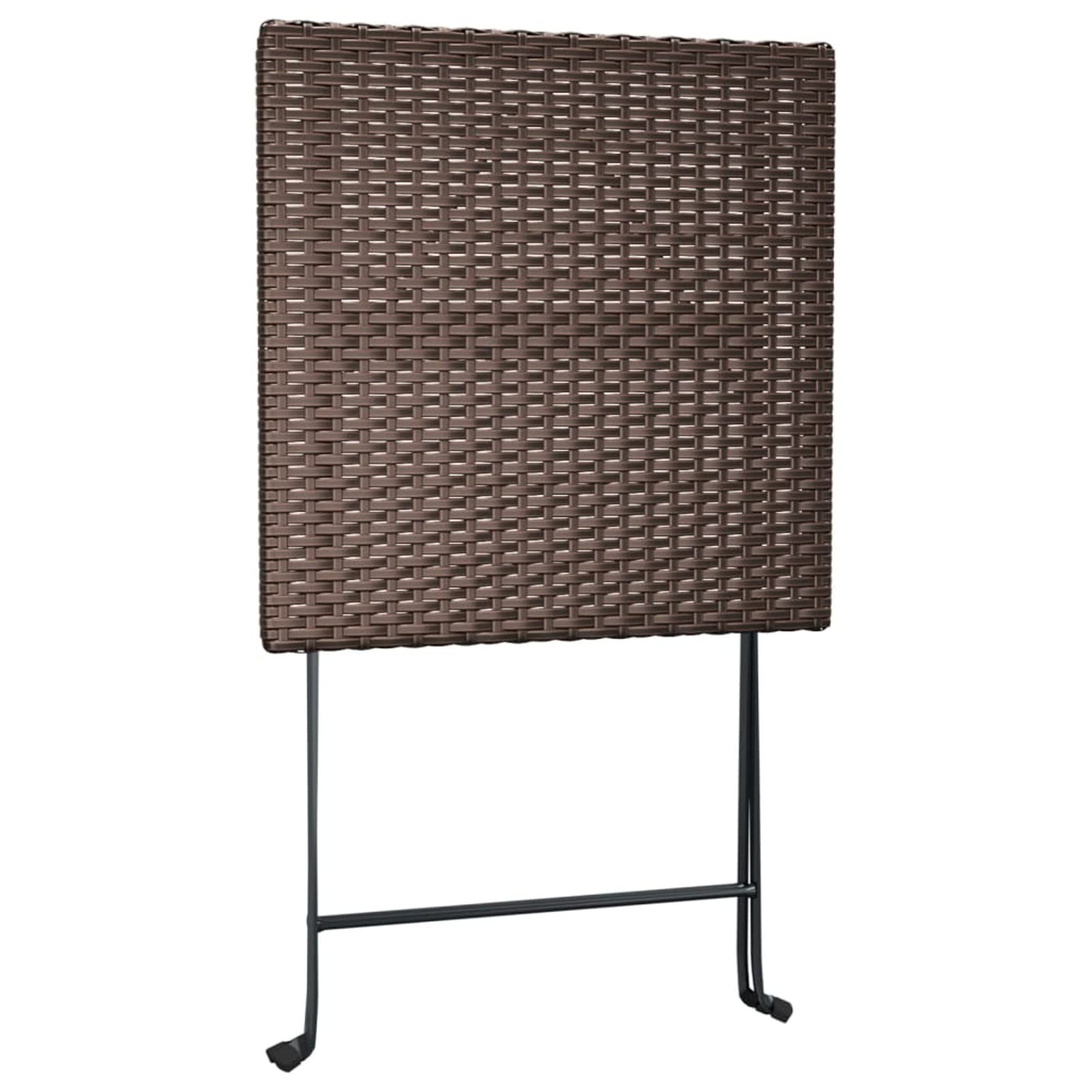 Homgoday Muebles de cafetería Plegables 3 Piezas ratán sintético marrón