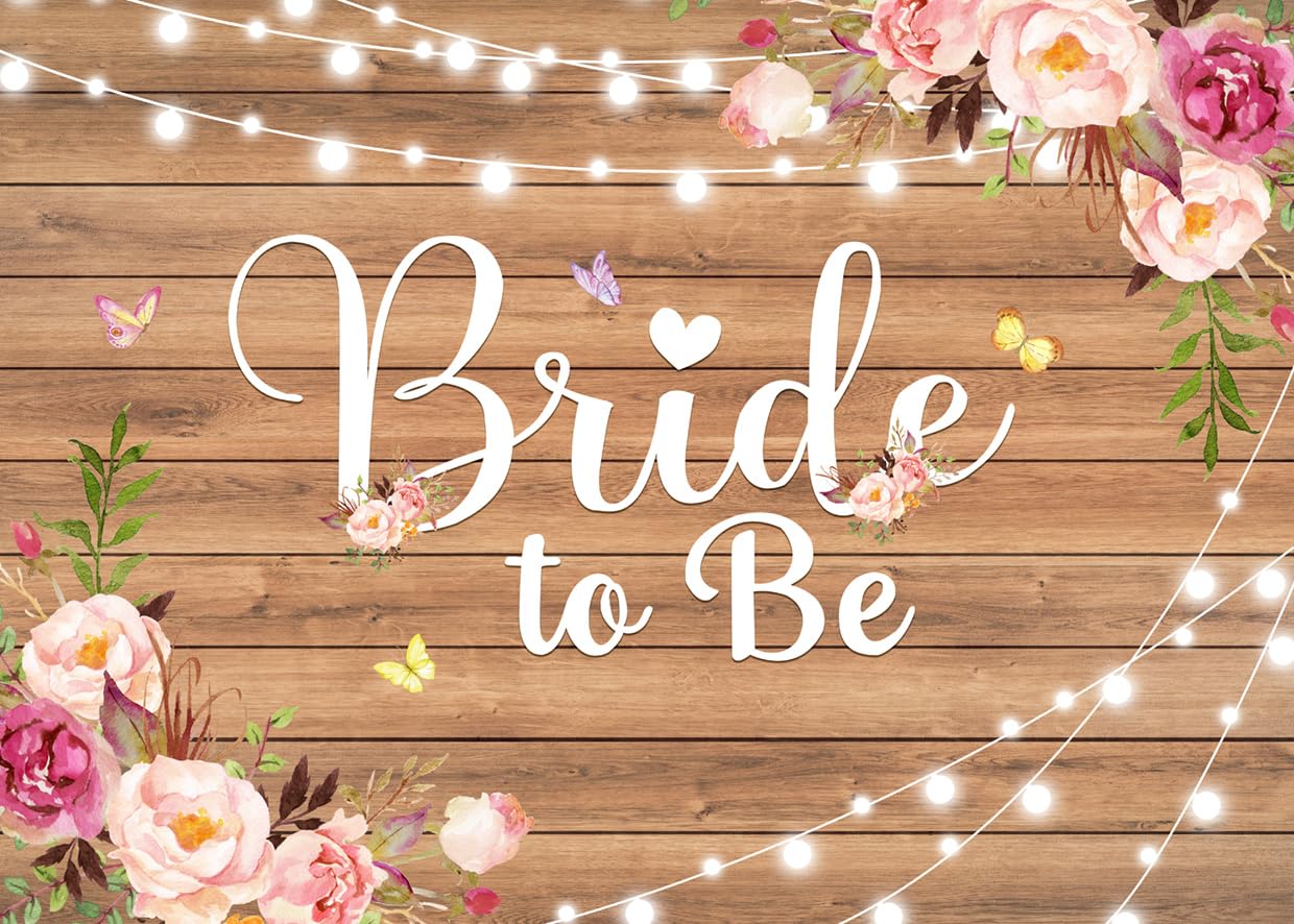 Alltten 6x4ft Bride to Be Backdrop Bridal Shower Backdrop Wedding Shower Decorations Background Bride to Be Banners F201