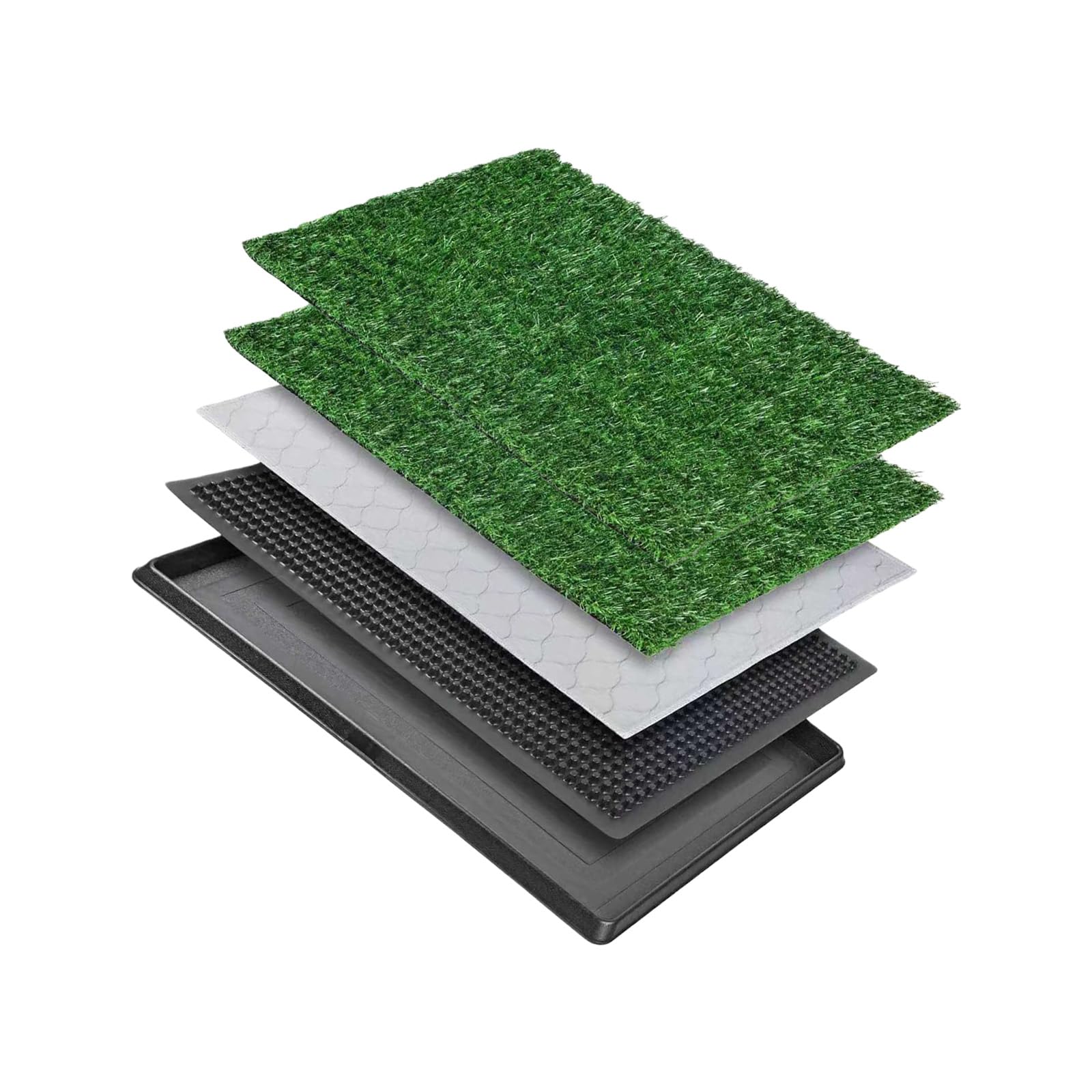 Tapis d'apprentissage de la propreté pour chien avec plateau de graminées artificielles pour petites races de différentes dimensions et plateau pour petites races médias Entretien facile