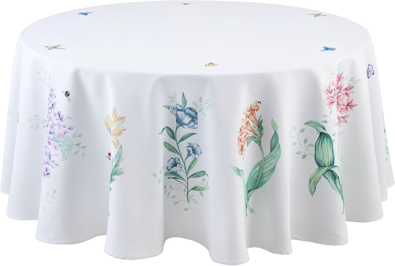 Lenox Butterfly Meadow Garden Tablecloth, Multicolor, 70" W x 70" L