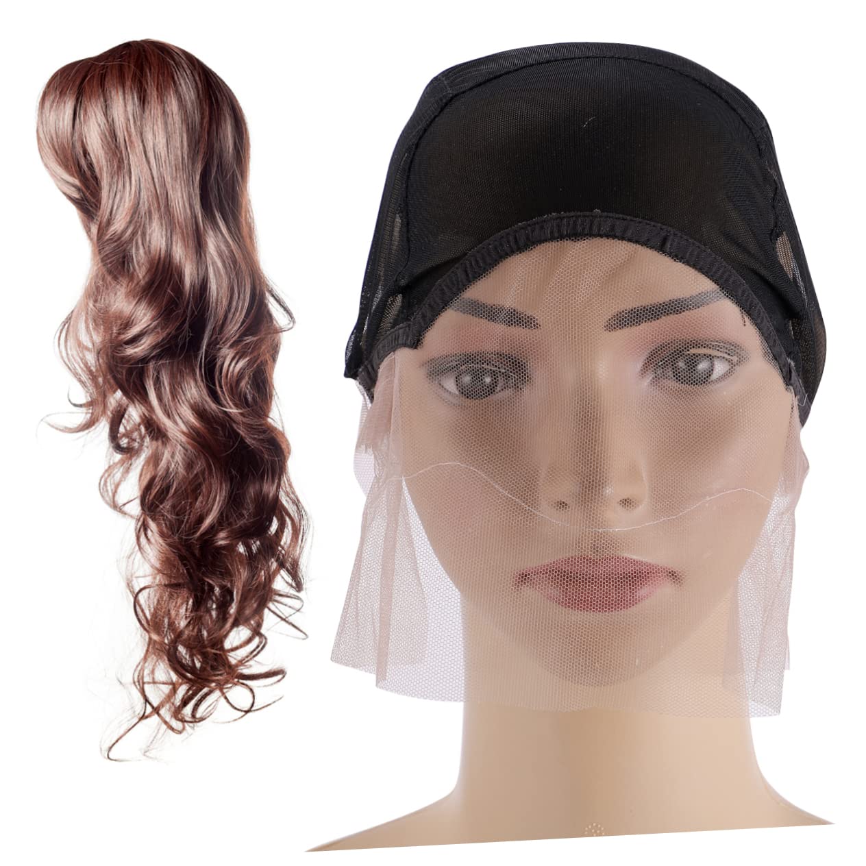 Baluue Wig Accessories 1pc Lace Wig Cap Elastic Hair Net Adjustable Strap Soft Stretchy Mesh Hat for Women