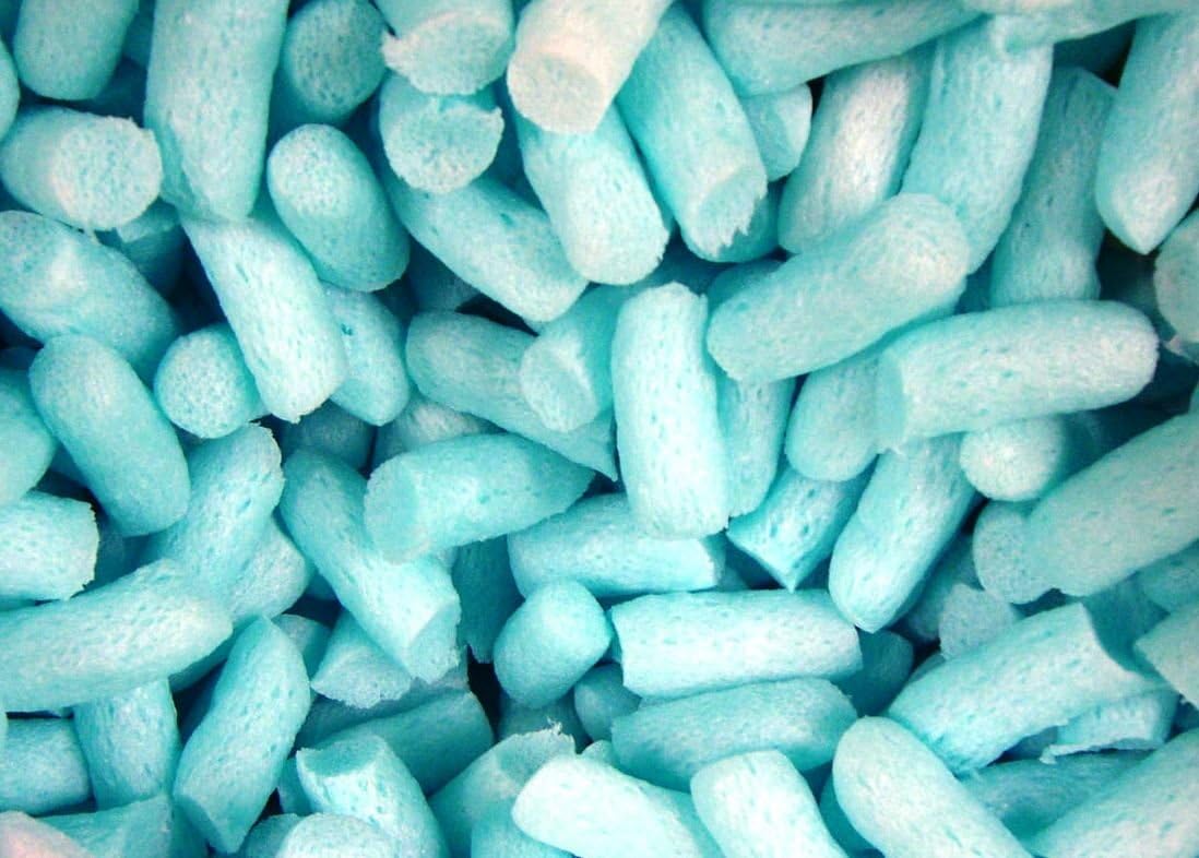1.8 Cubic Foot 50 litres Blue Biodegradable Loosefill Polystyrene Packing Peanut Chips Protection