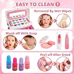 Flybay Kids Makeup Kit Toys for Girls, Washable Girls Makeup Set Children Make Up Kids Toys, Princess Pretend Play Make Up Set Christmas Birthday Gifts for Age 3-12 Year Old Girl