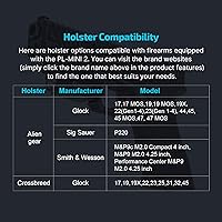 Vista 3 de OLIGHT PL-Mini 2 Valkyrie - Linterna táctica compacta de 600 lúmenes, magnética y recargable por USB con carril ajustable, linterna táctica con LED