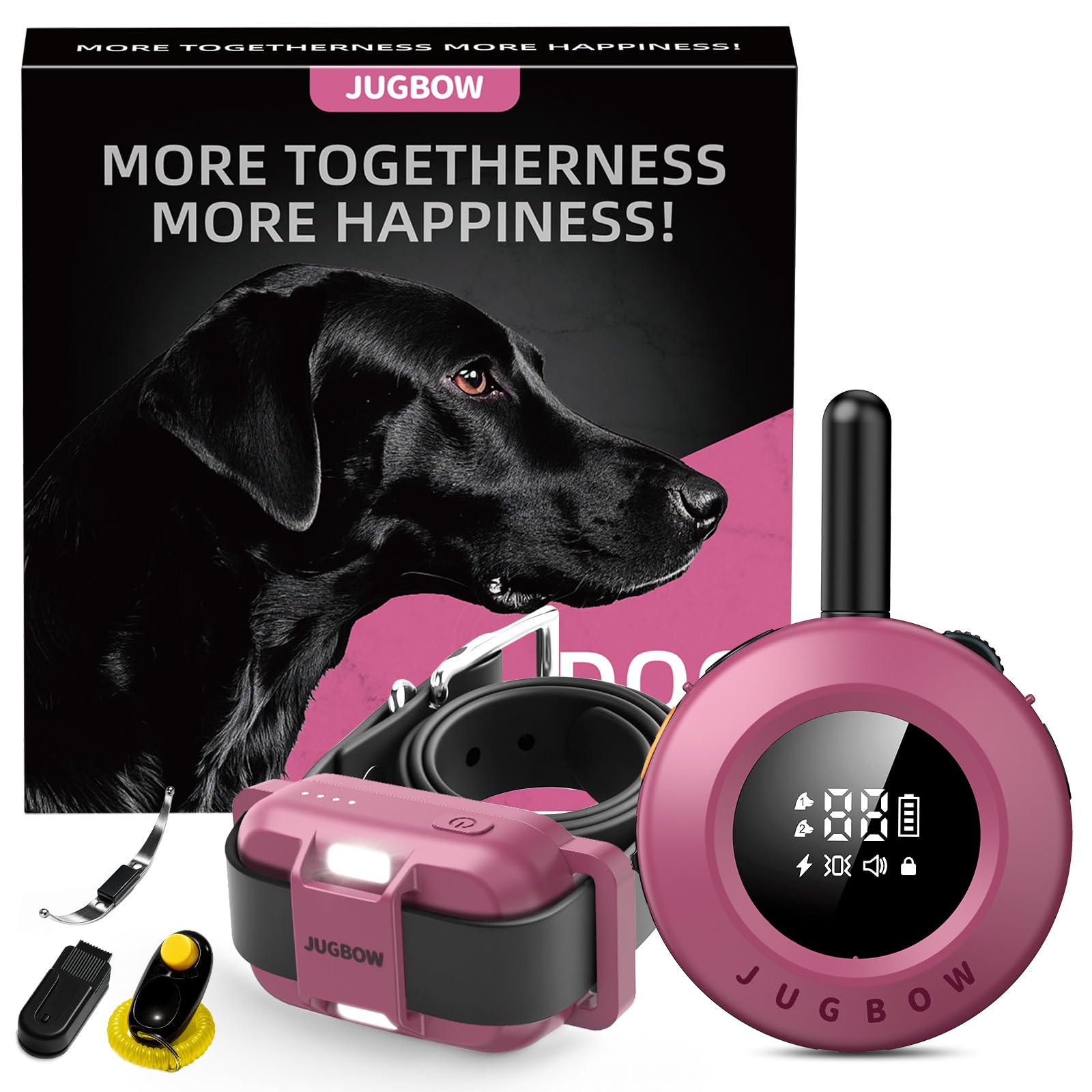 Jugbow Dog Shock Collar - 0.75 Mile Remote Training (Pink)