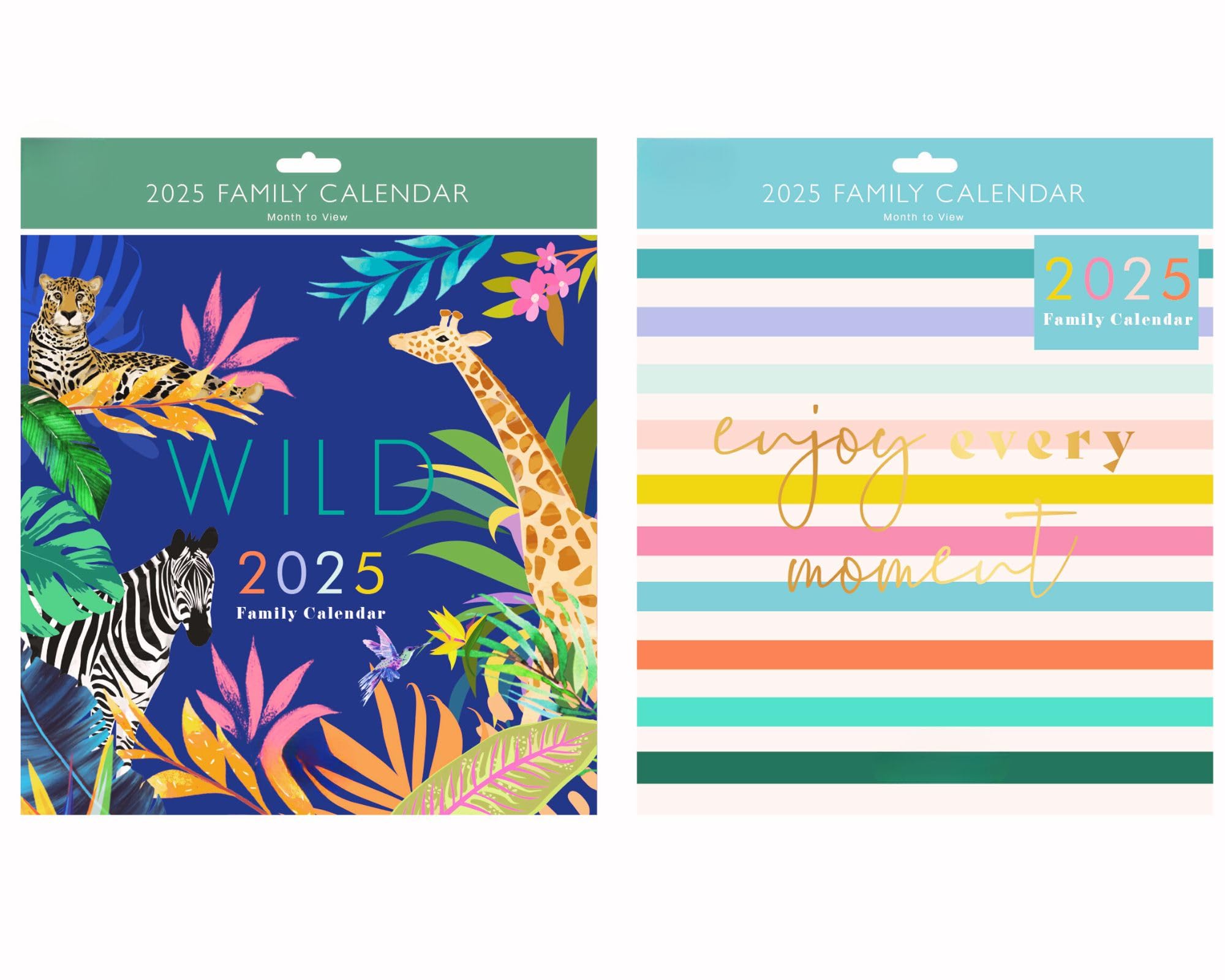 2026 Family Organiser Month to View Calendar Wall Hanging Planner with Five Columns for organising Family Bright Coloured 2 Styles - Image 3