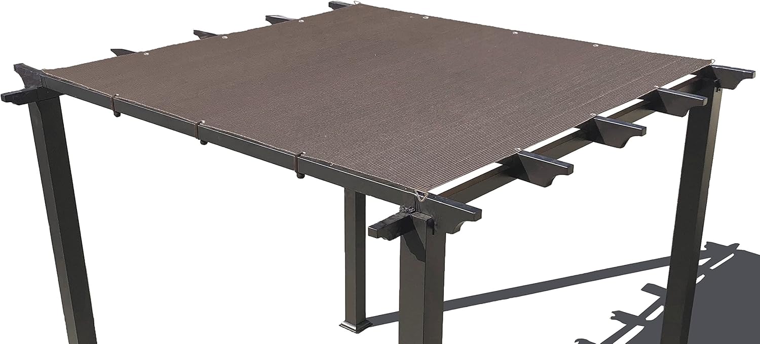Heavy Duty Shade Sail - Straight Edge Sun Shade Cover - Shade Cloth for Patio, Pergola, Backyard, Awning (Beige, 10' x 12')