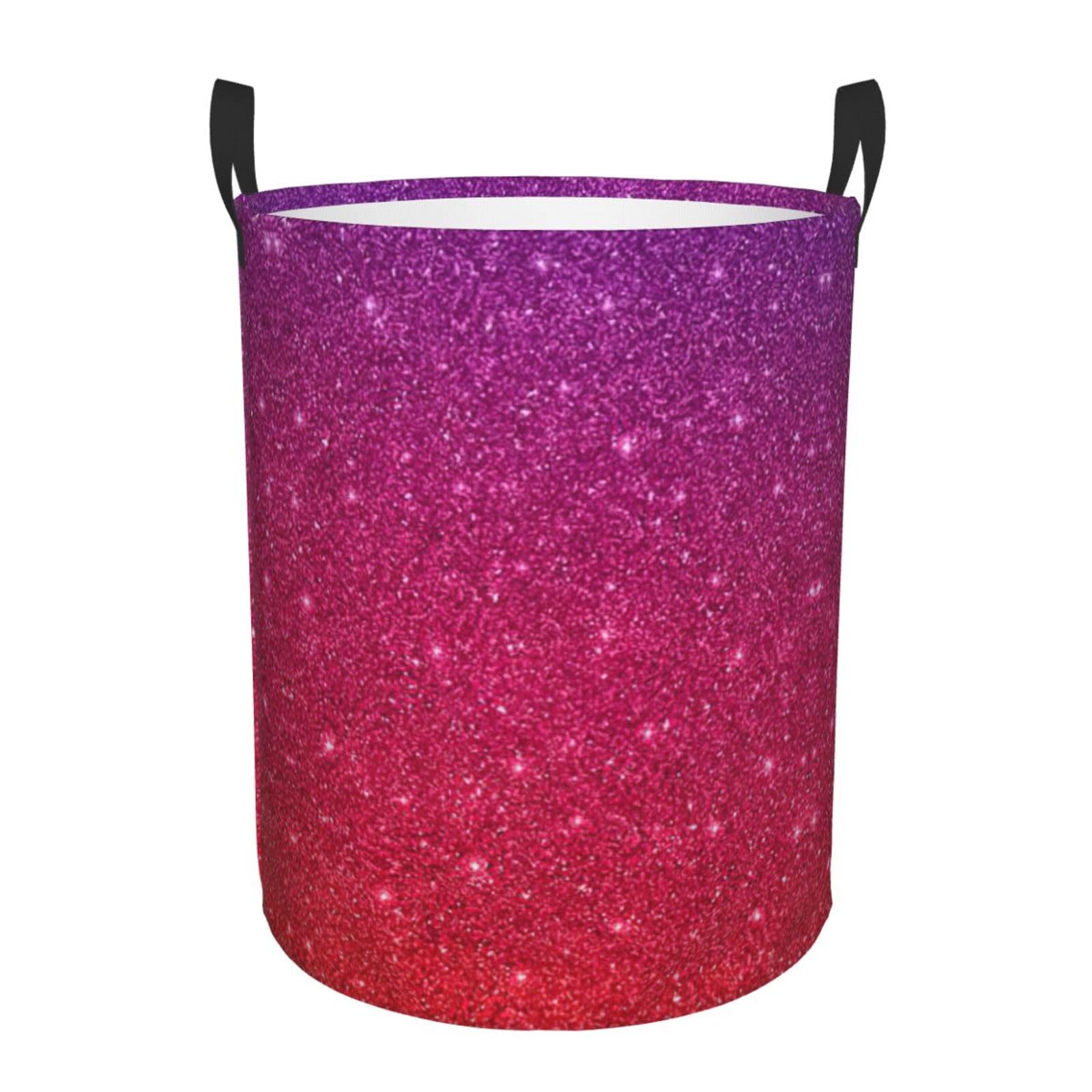 S Circular Hamper Gradient Sequin Sparkle Print for Dirty Clothes