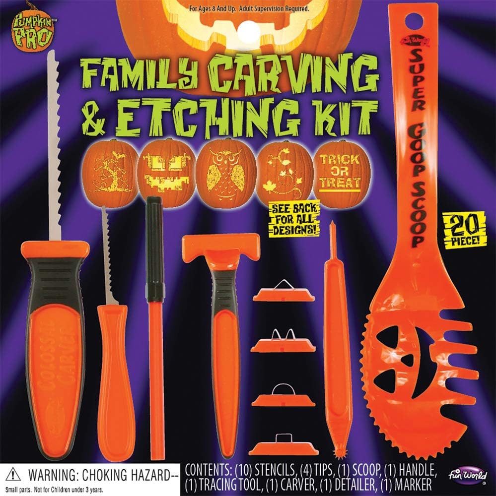 Pumpkin Masters Pro, 20pc. Family Carving & Etching Kit - 1 ct,1 ea