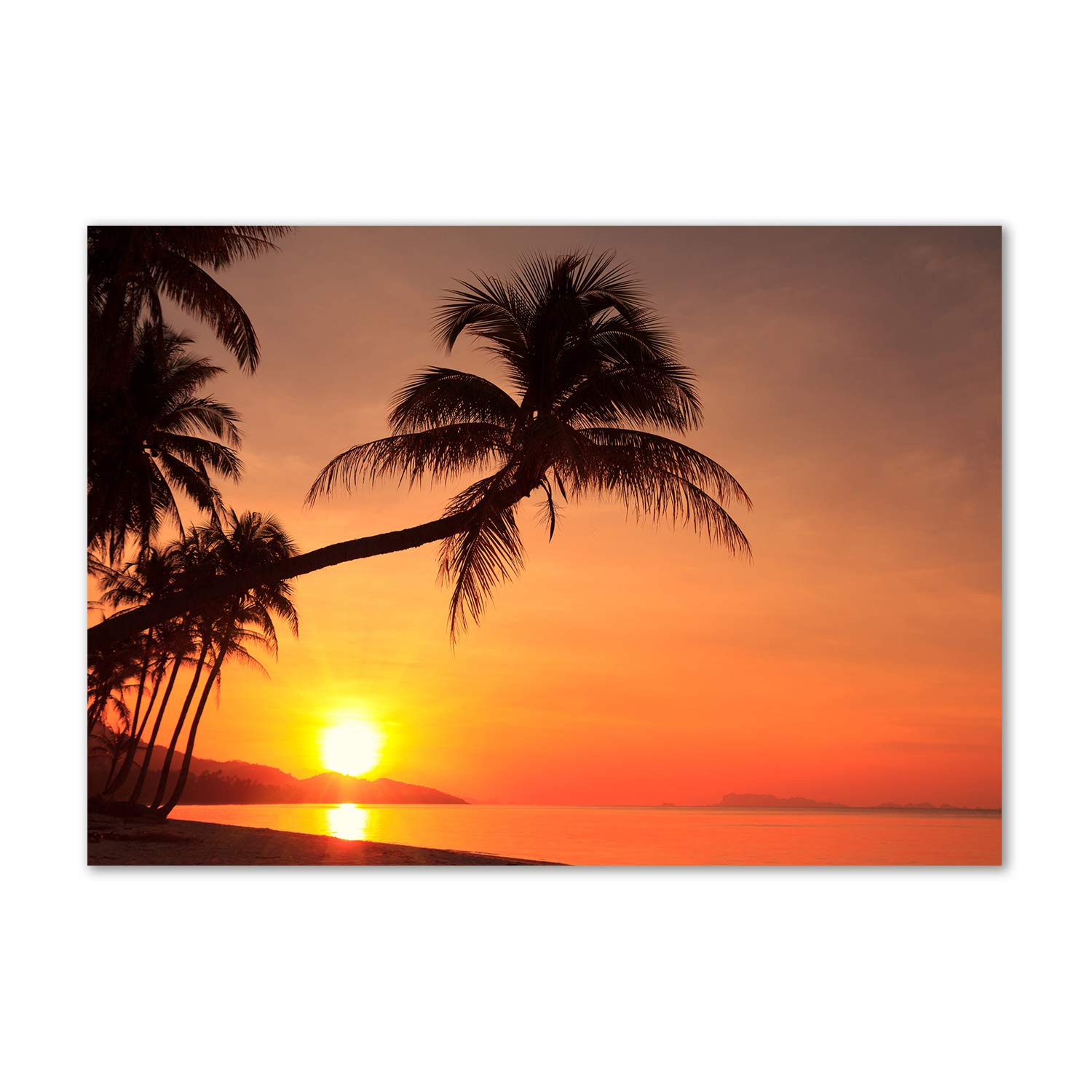 Art image verre plastique Atardecer en la Playa tableau acrylique pour salon et chambre