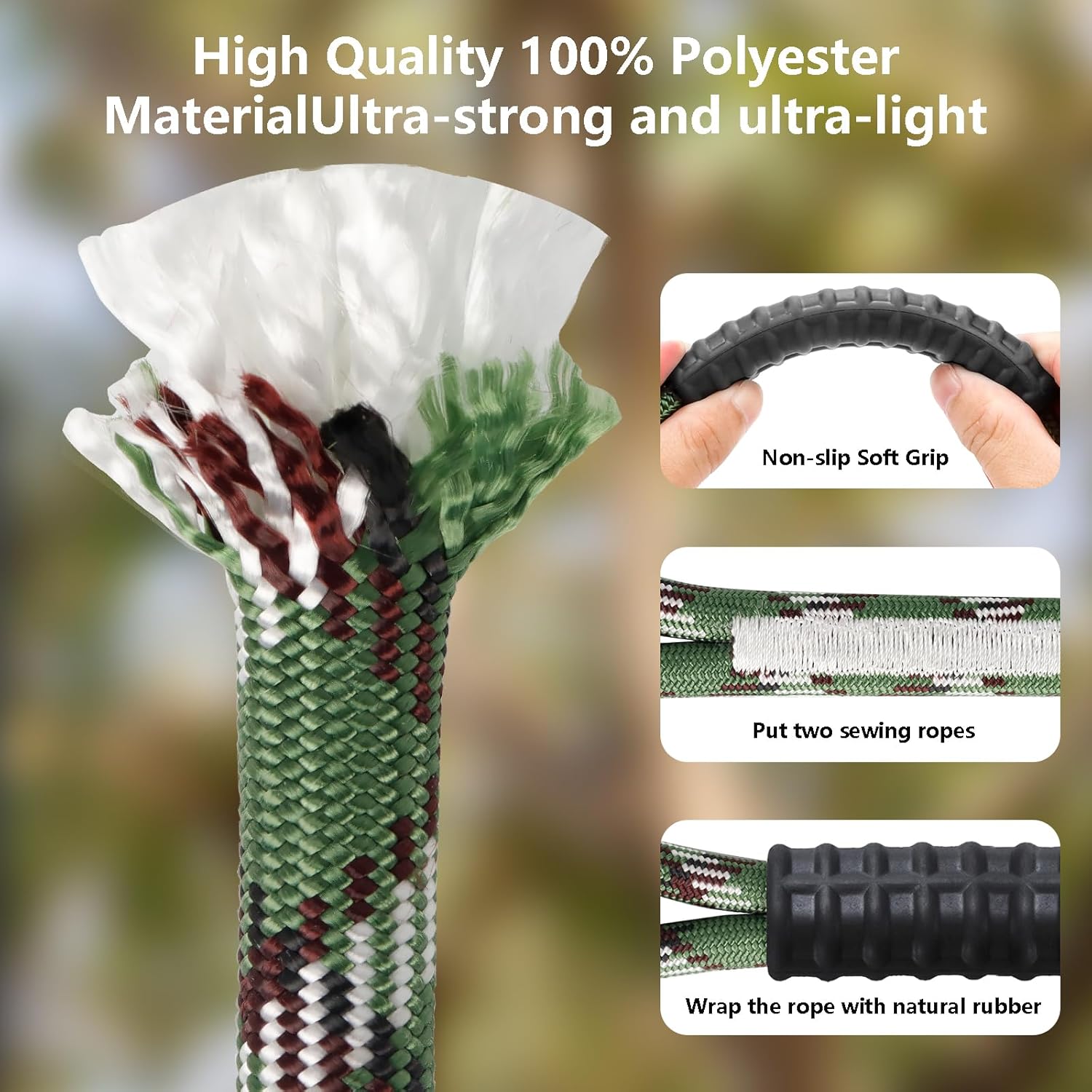 Heavy Duty Tree Swing Ropes, Hammock Tree Straps Hanging Kit, for Outdoor Swings Hammock Playground Set Accessories (5.41ft,65",Green,2Pack) 3 71+BRfs4ykL. AC SL1500