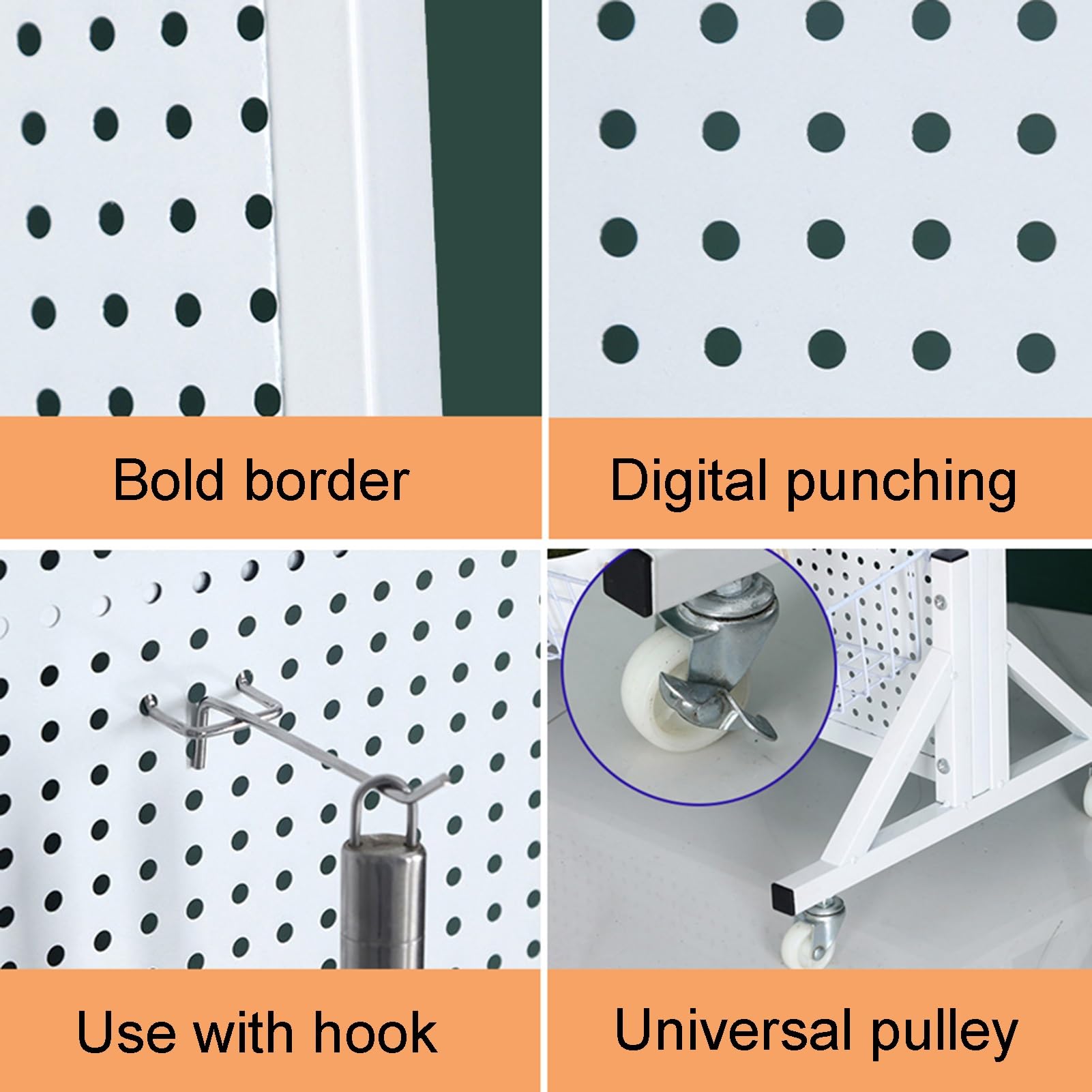 Pegboard Stand 3-Tier Metal Pegboard Display Stand With Baskets Retail Craft 215123